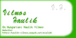 vilmos haulik business card